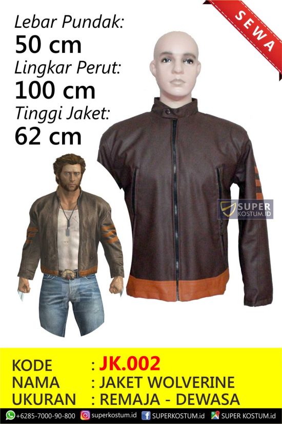 JK.002 Jaket Wolverine - Stok: 1