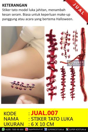 JUAL.007 Stiker Tatto Luka - Stok: 1