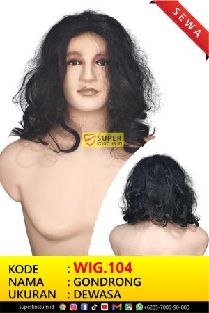 WIG.104 Wig Gondrong - Stok: 1