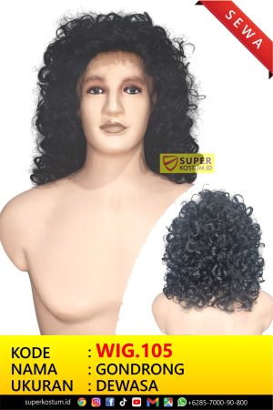 WIG.105 Wig Gondrong - Stok: 1