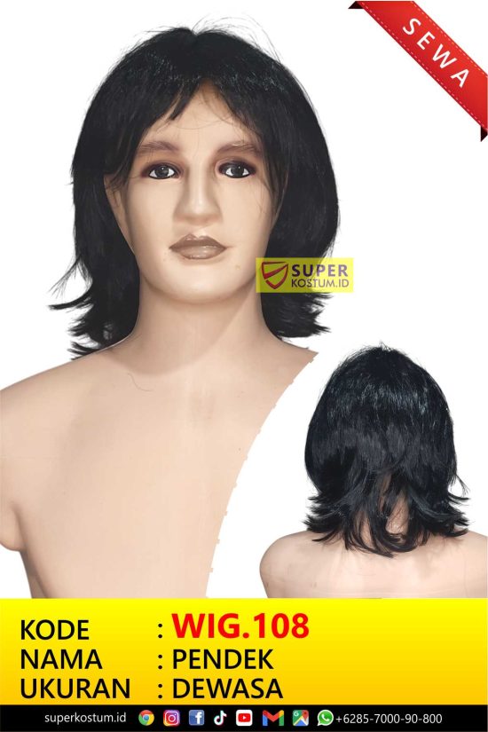 WIG.108 Wig Pendek - Stok 1